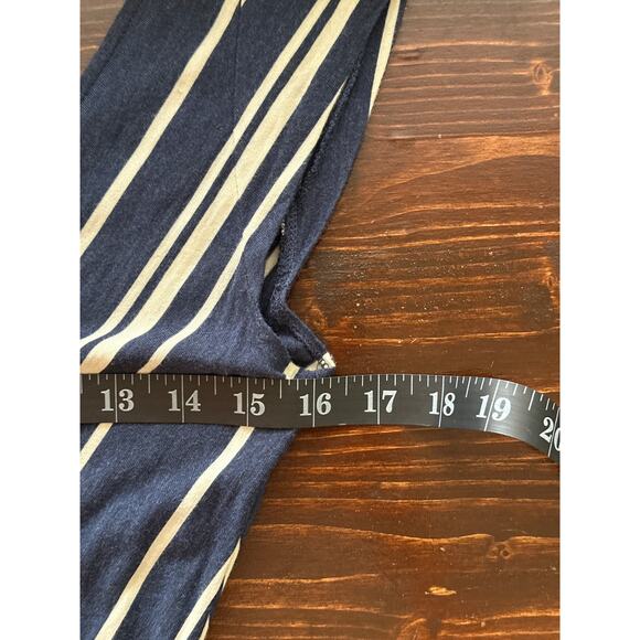Ralph Lauren Fit & Flare Dress S Navy Blue Cream Strips Classic Preppy Old Money - Picture 8 of 10